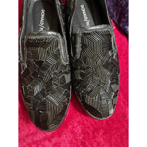 Donald/Pliner Women’s Blk Beaded Loafer Casual Slip-on Shoe - Picture 4 of 12